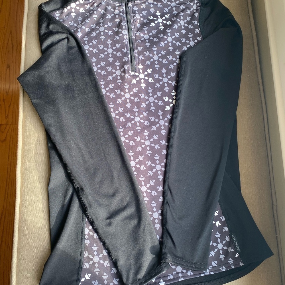 Hot Chillys Women’s Mid-Weight Base Layer Top Black Quarter Zip Top NEW Small - Picture 5 of 8
